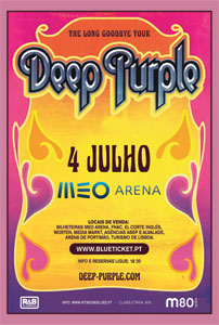 DEEP PURPLE: The Long Goodbye Tour - 4 JULHO, MEO Arena