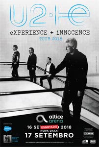 U2 - eXPERIENCE + iNNOCENCE Tour 2018 - 16, 17 SET, Altice Arena